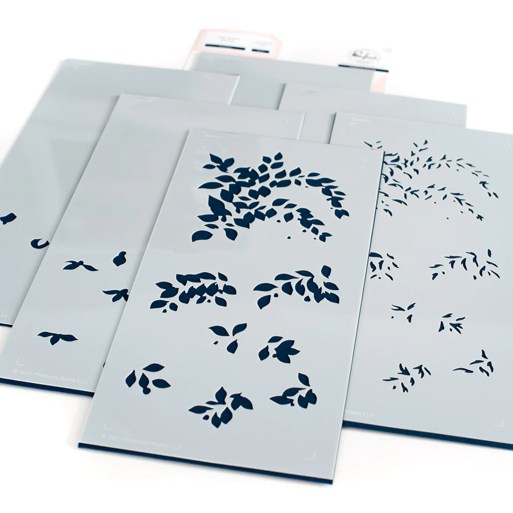 Pinkfresh Studio Stencils - Fuchsias Layering