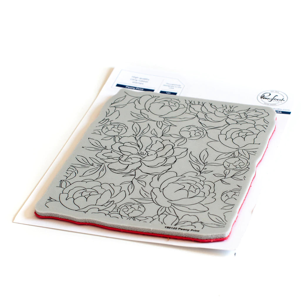 Pinkfresh Studio Clear Stamp Set - Peony Print
