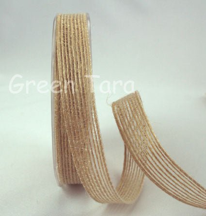15mm Natural Jute Ribbon- Natural - Crafty Divas