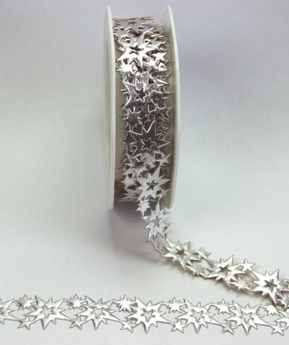 18mm Self Adhesive Starburst Trim - Silver - Crafty Divas