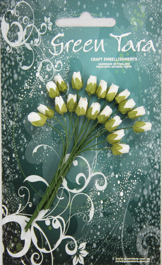 Mini Rosebuds - White