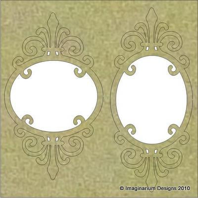 Brackets on Oval Frame (1 long, 1 Short per board)
