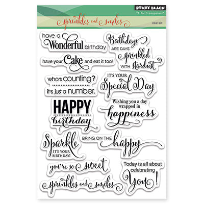 Penny Black Cling Clear Stamps - Sprinkles & Smiles