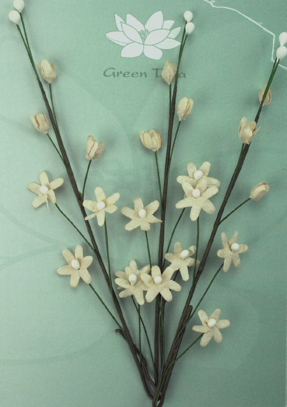 3 Flower Sprays - Cream - Crafty Divas