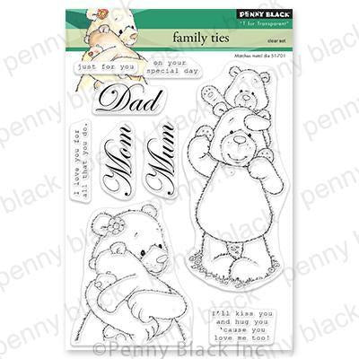 Penny Black Cling Clear Stamps - Family Ties
