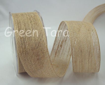 38mm Natural Jute Ribbon - Natural - Crafty Divas