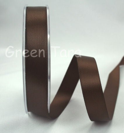 3mm Double Sided Satin Ribbon - Dark Brown - Crafty Divas