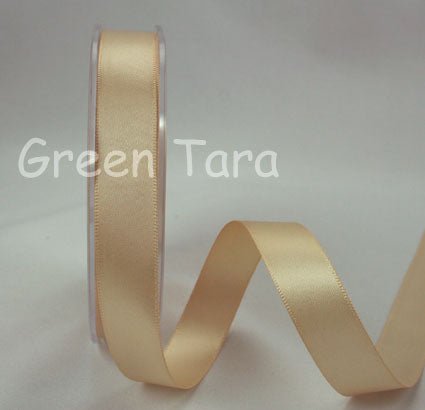 3mm Double Sided Satin Ribbon - Latte - Crafty Divas