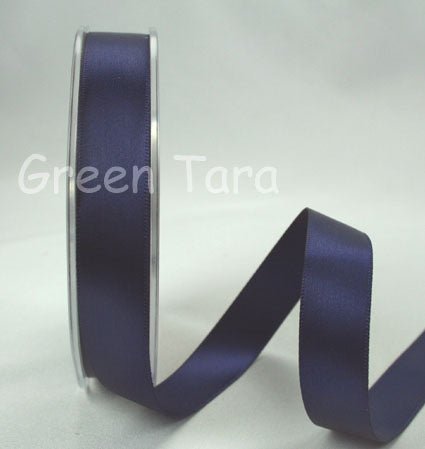 3mm Double Sided Satin Ribbon - Midnight Blue - Crafty Divas