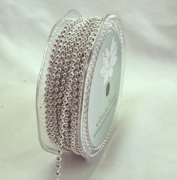 3mm Pearl Trim - Silver - Crafty Divas