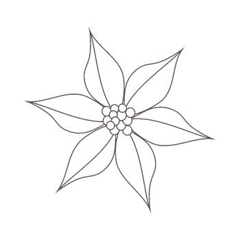Stamp- Poinsettia Outline