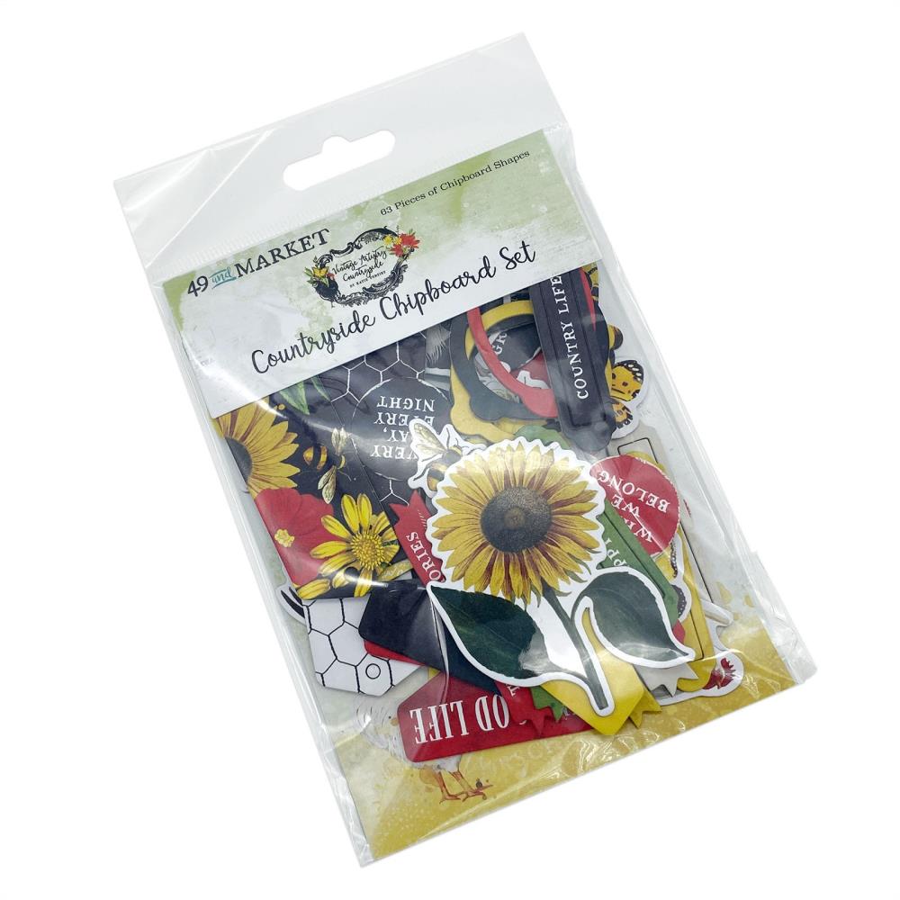 49 And Market Chipboard Bits - Vintage Artistry Countryside - Crafty Divas