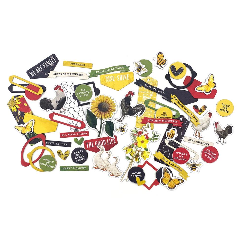 49 And Market Chipboard Bits - Vintage Artistry Countryside - Crafty Divas