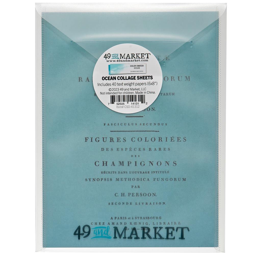 49 And Market - Collage Sheets 6X8 Color Swatch: Ocean - Crafty Divas