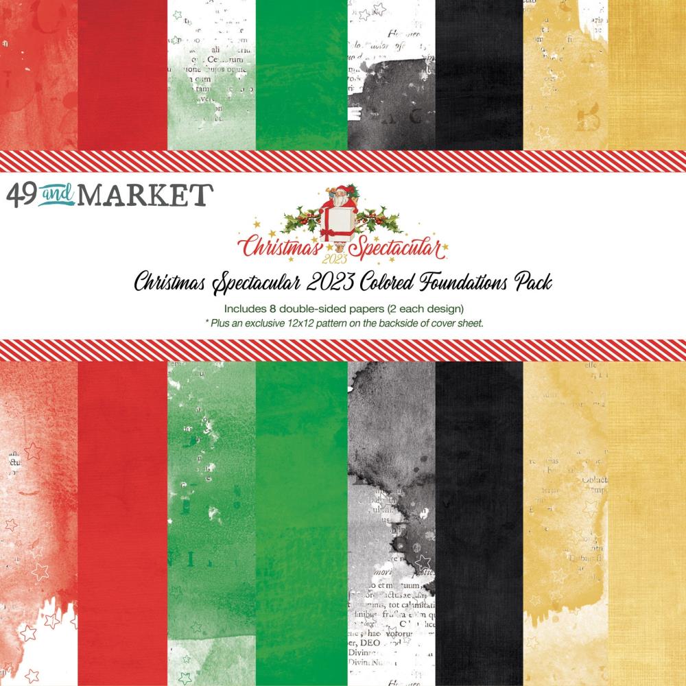 49 And Market Collection Pack 12X12 - Colored Foundation Christmas Spectacula - Crafty Divas