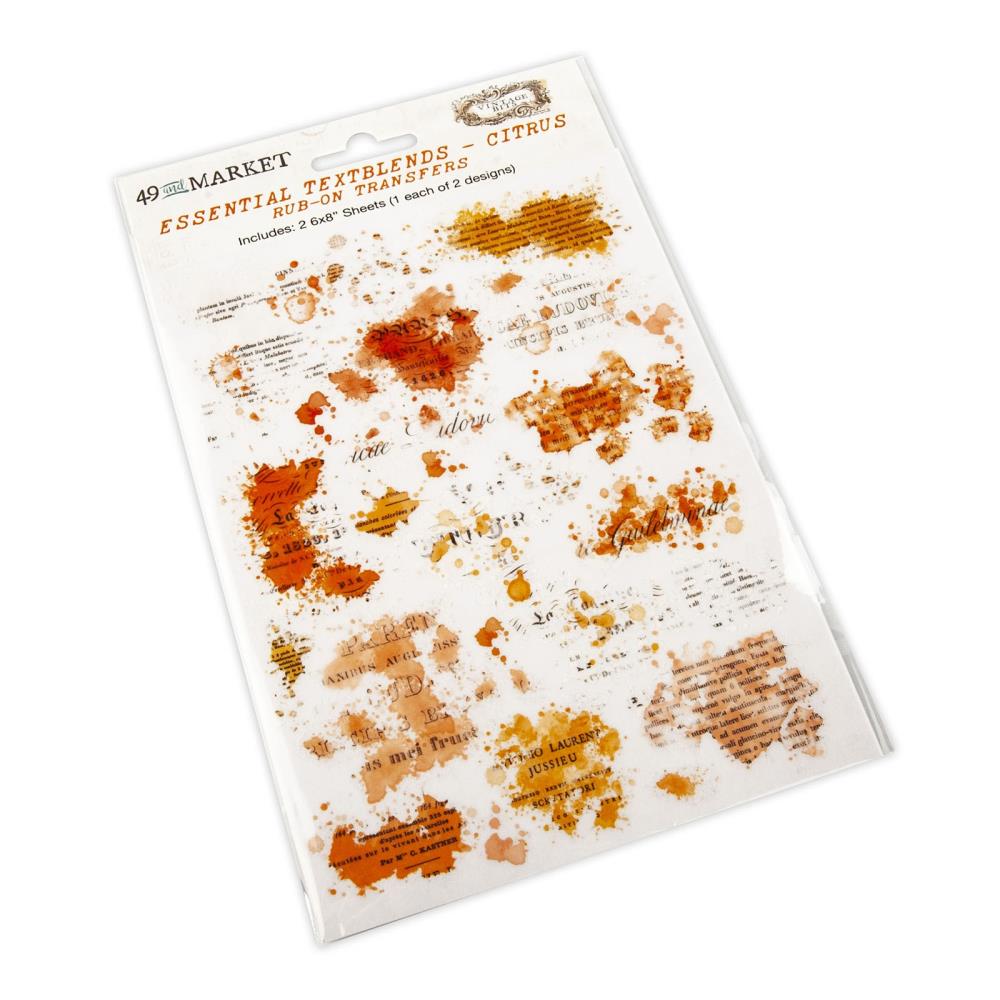 49 And Market Essential Rub-Ons Textbook Blends Citrus - Crafty Divas
