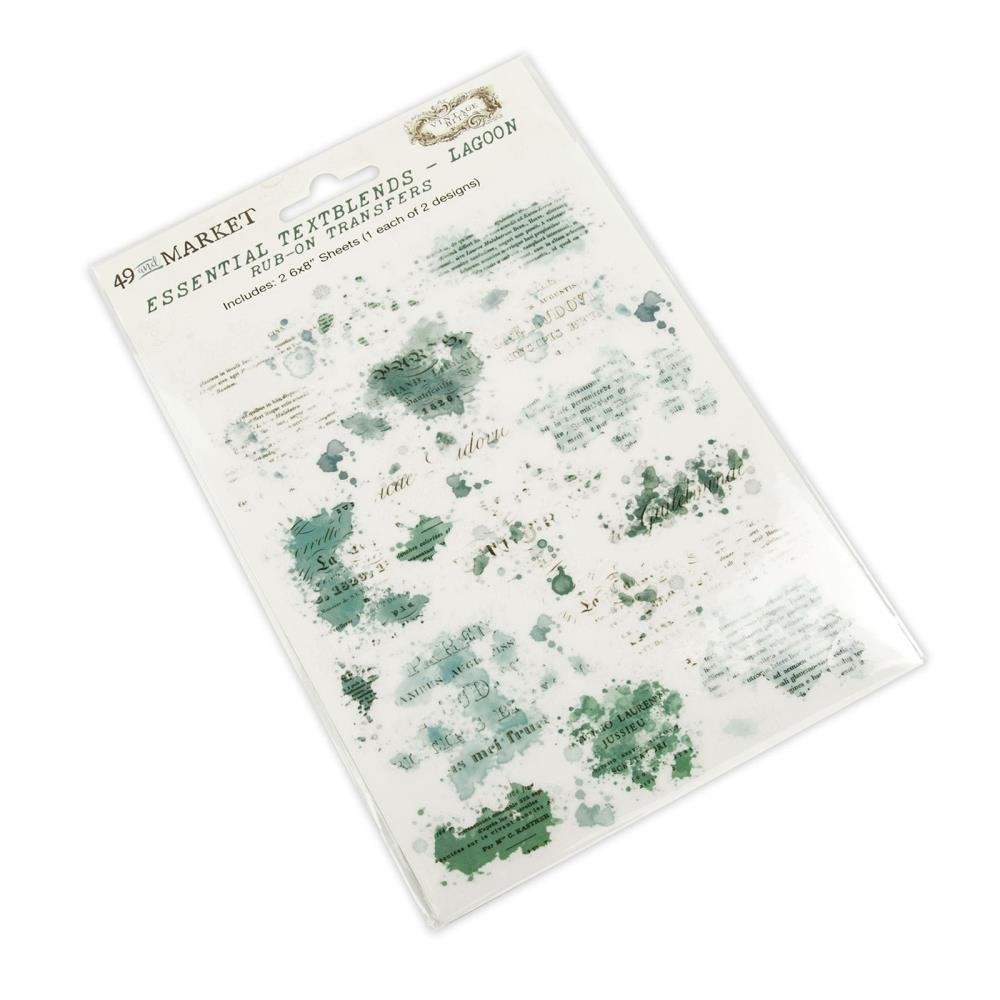 49 And Market Essential Rub-Ons Textbook Blends Lagoon - Crafty Divas