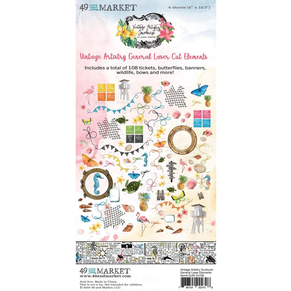 49 And Market - Laser Cut Outs - Vintage Artistry Sunburst - Crafty Divas