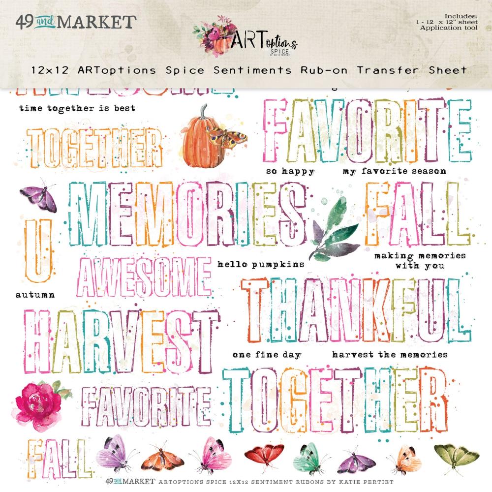 49 And Market Rub-Ons 12X12 - ARToptions Spice Sentiments - Crafty Divas