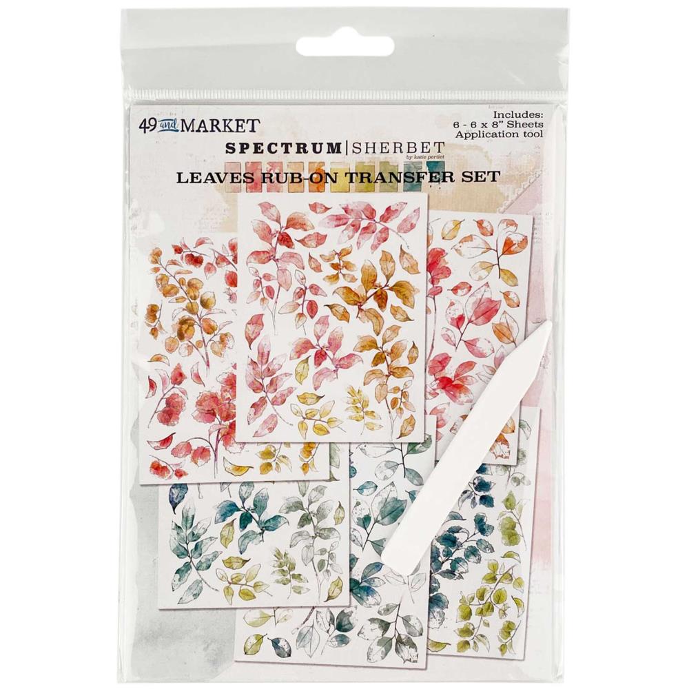 49 And Market - Spectrum Sherbet Rub-Ons - Leaves - Crafty Divas