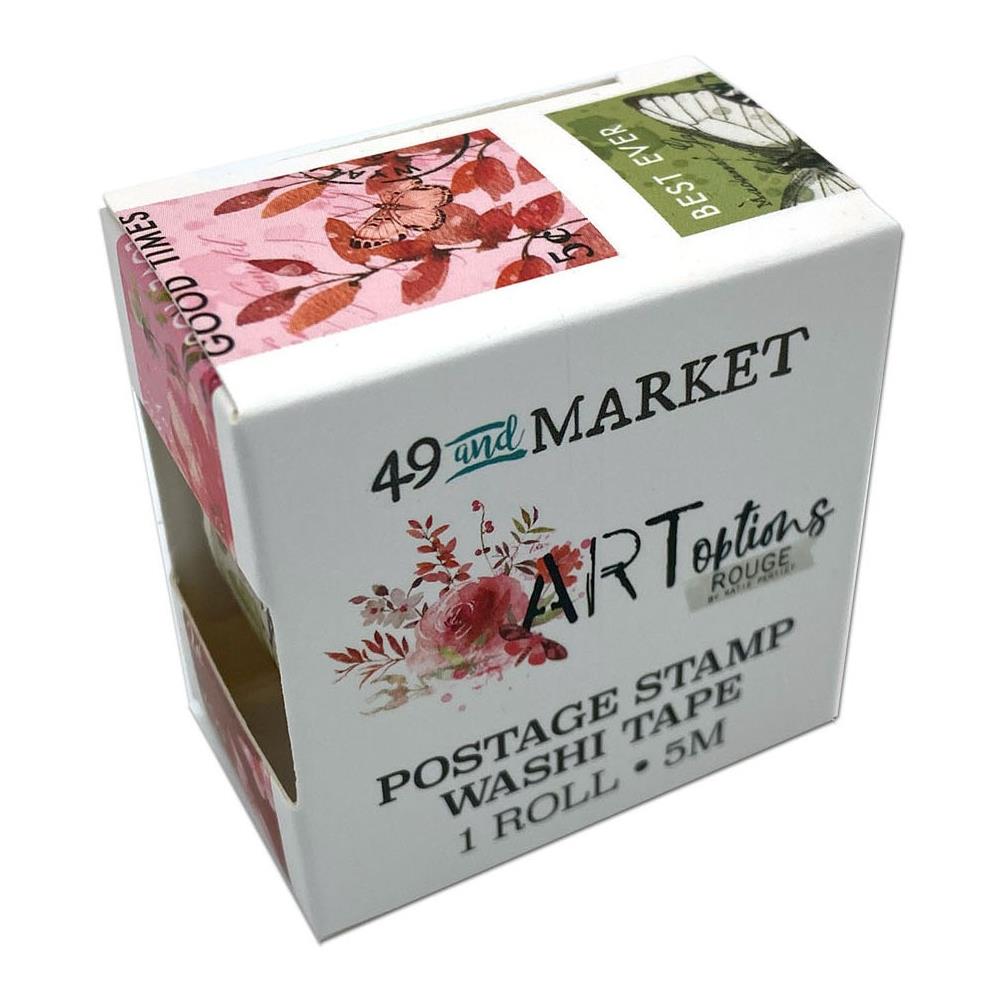 49 And Market Washi Tape Roll - Postage Stamp - ARToptions Rouge - Crafty Divas
