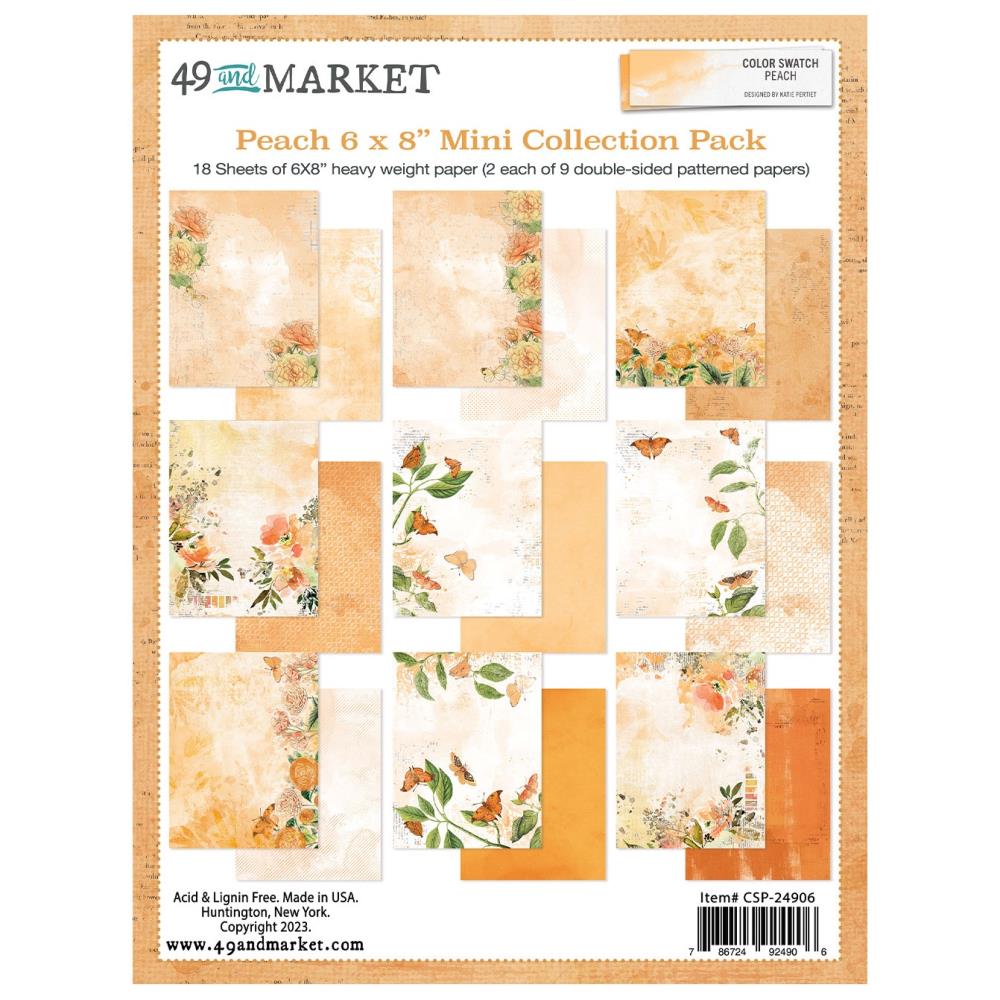 49 & Market Mini Collection Pack 6x8 - Color Swatch: Peach - Crafty Divas
