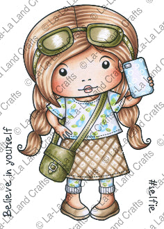 La La Land- Selfie Marci Rubber Stamp