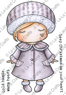 La La Land- Paper Doll Marci - Winter Coat Stamp