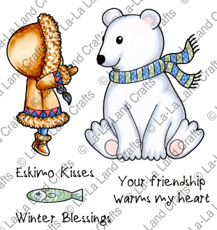 La La Land- Winter Blessings Rubber Stamp