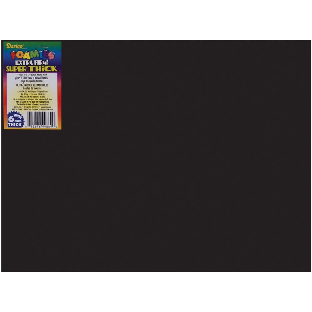6mm Foam Sheet 9x12-inch - Black - Crafty Divas