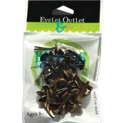 Eyelet Outlet Round Brads 8mm - Brushed Brass