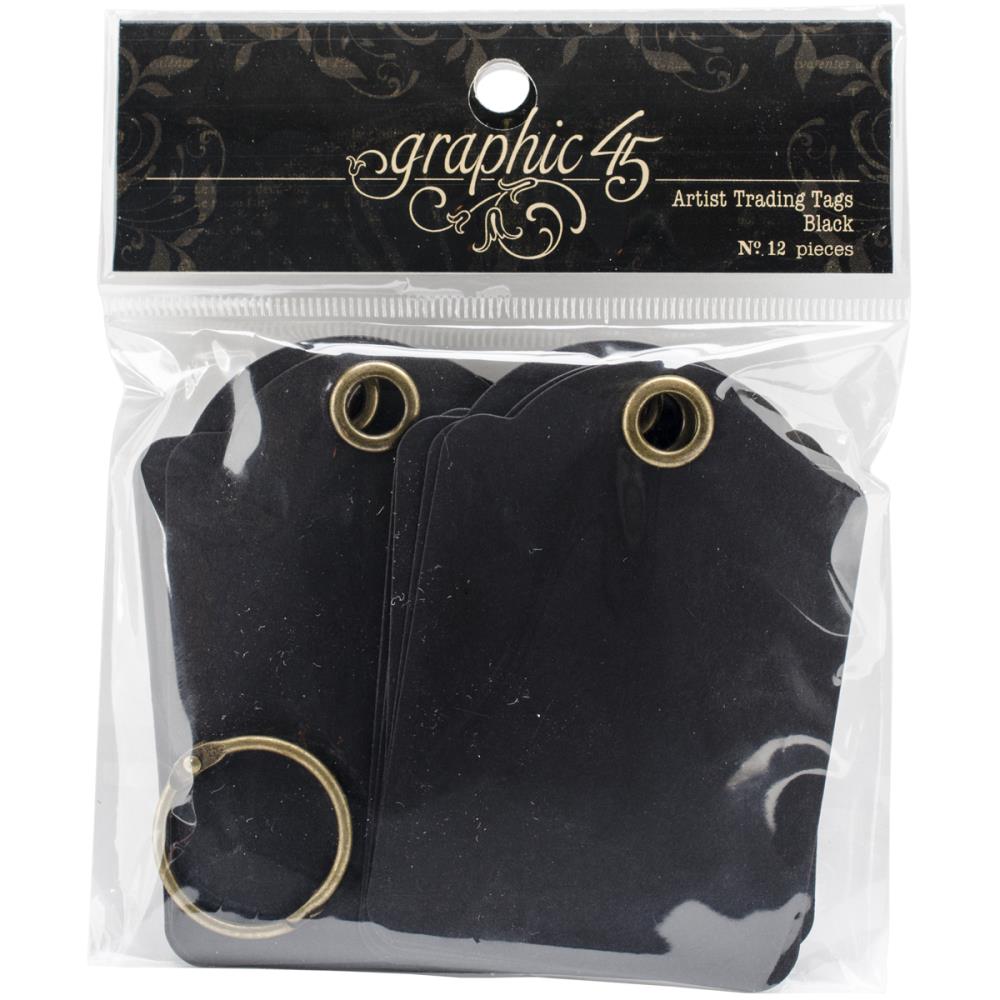 Graphic 45 Staples Artist Trading Tag Album - Black
