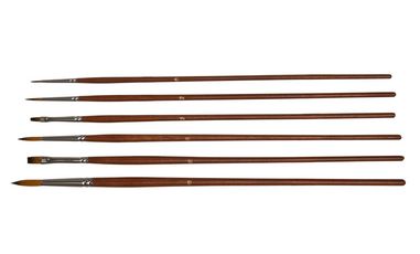 Art Basics - Golden Brown Nylon Brush Set of 6