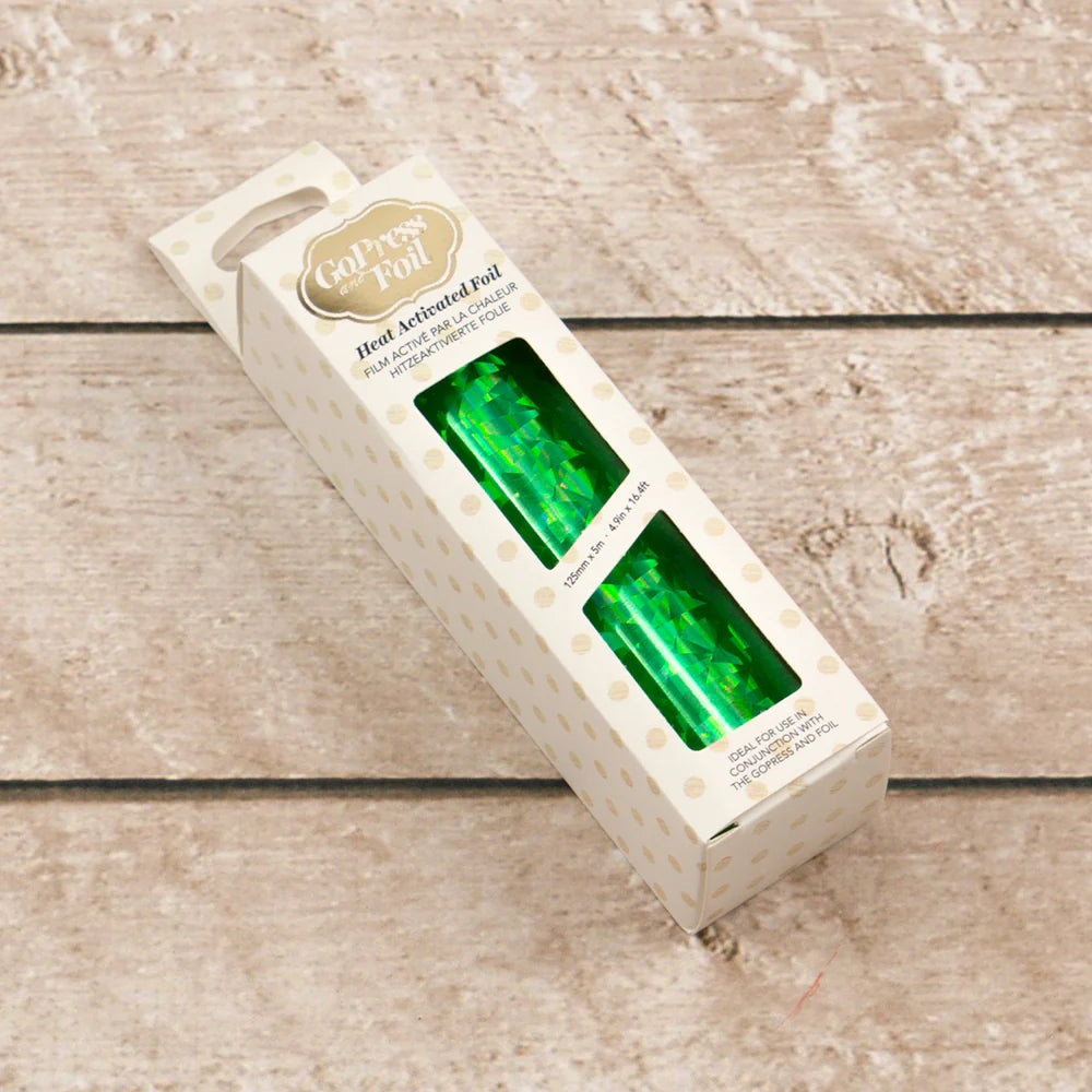 Couture Creations Heat Activated Foil - Green Iridescent Triangular Finish