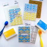 Pinkfresh Studio Stencils - Geo Tiles Layering