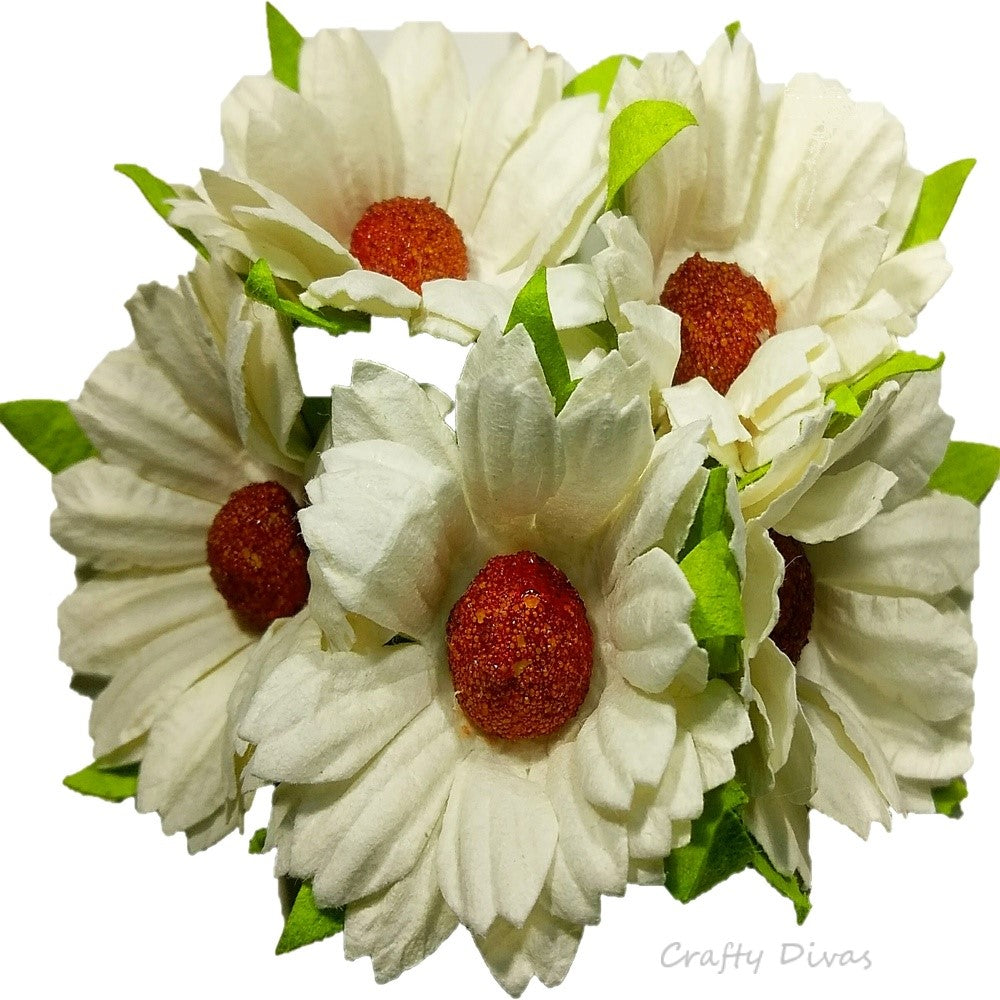 Mulberry Chrysanthemums- Ivory