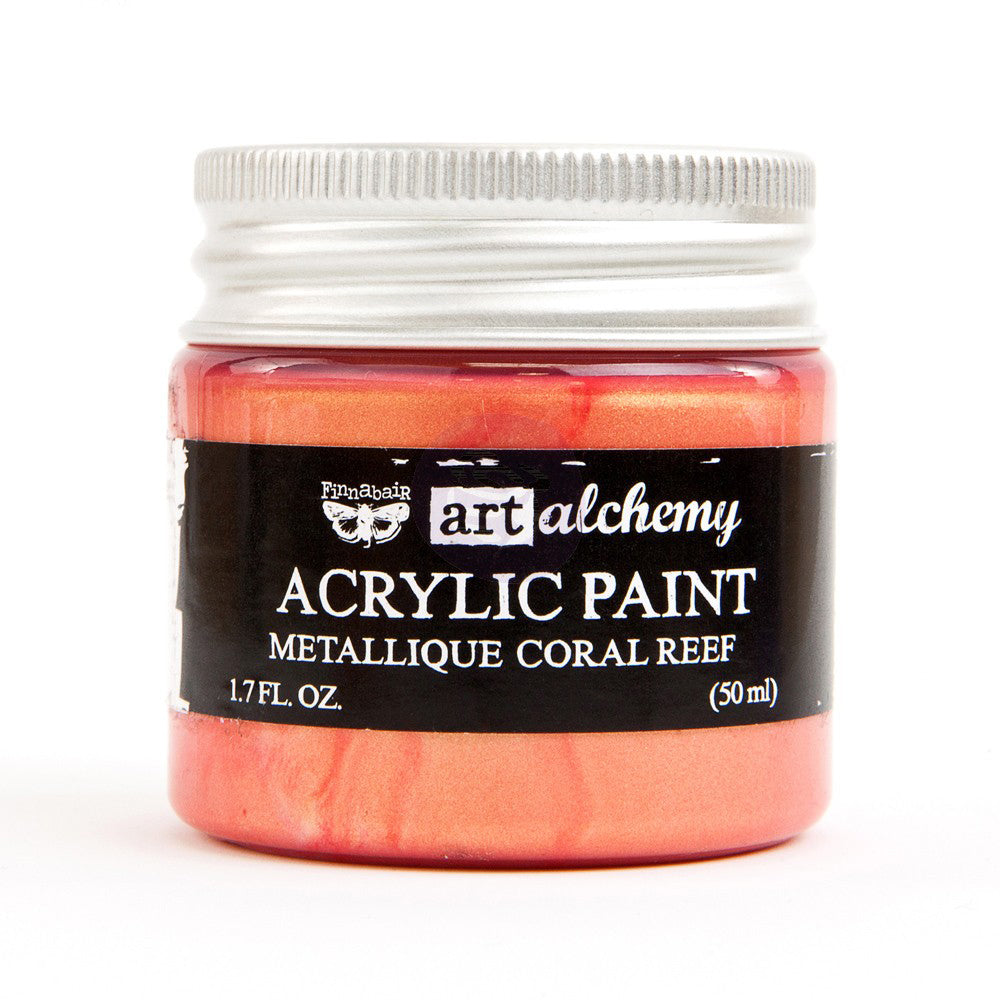 Finnabair Art Alchemy Acrylic Paint - Metallique Coral Reef