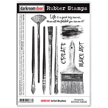 Rubber Stamp Set - Artist Brushes