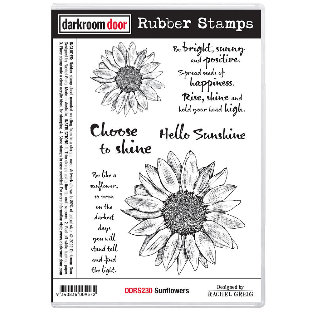 Rubber Stamp - Sunflowers
