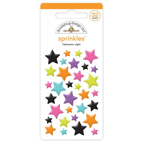 Doodlebug Sprinkles Adhesive Glossy Enamel Shapes - Halloween Nights