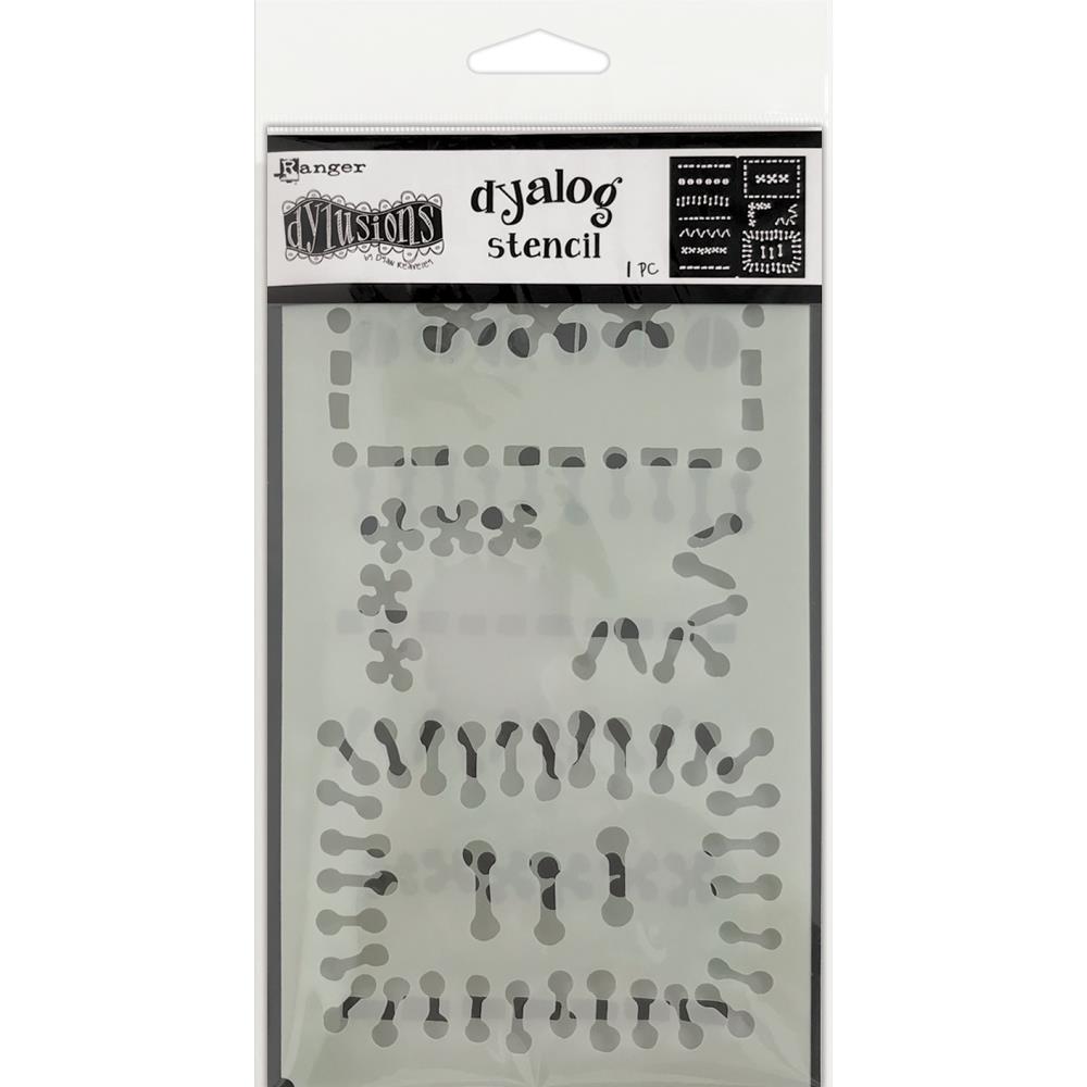 Dyan Reaveleys Dylusions Dyalog Stencil - Stitch It