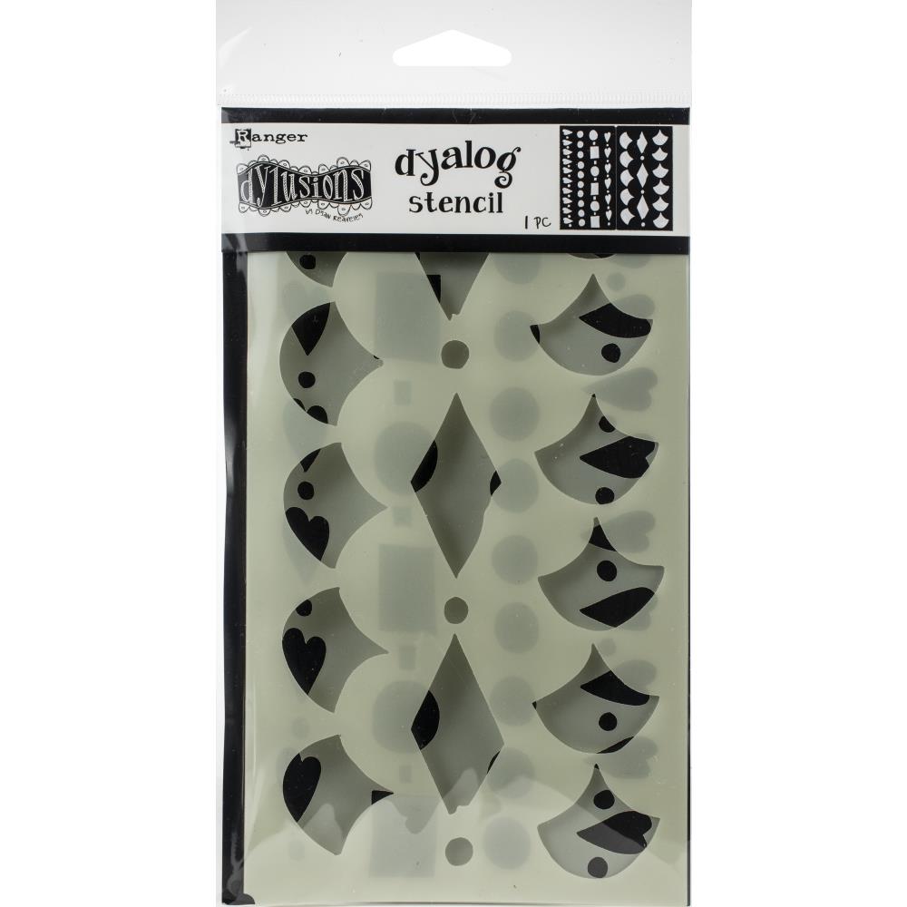 Dyan Reaveley's Dylusions Dyalog Stencil - Border It Too