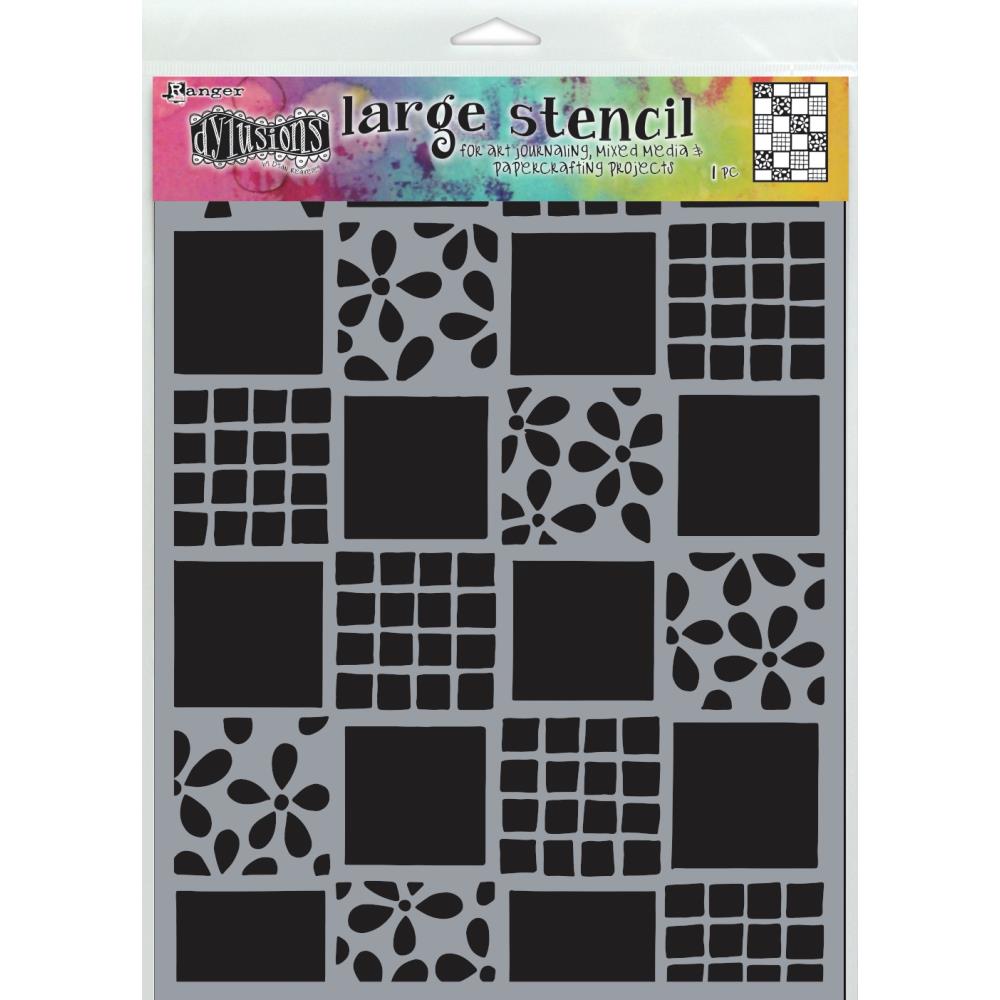 Dyan Reaveley's Dylusions Stencils 9 x 12 - Square Dance