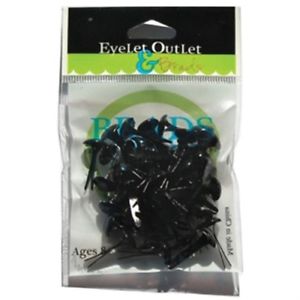 Eyelet Outlet Round Brads 8mm - Black