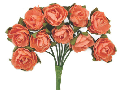 Mini Paper Blooms- Coral