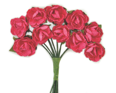 Mini Paper Blooms- Hot Pink