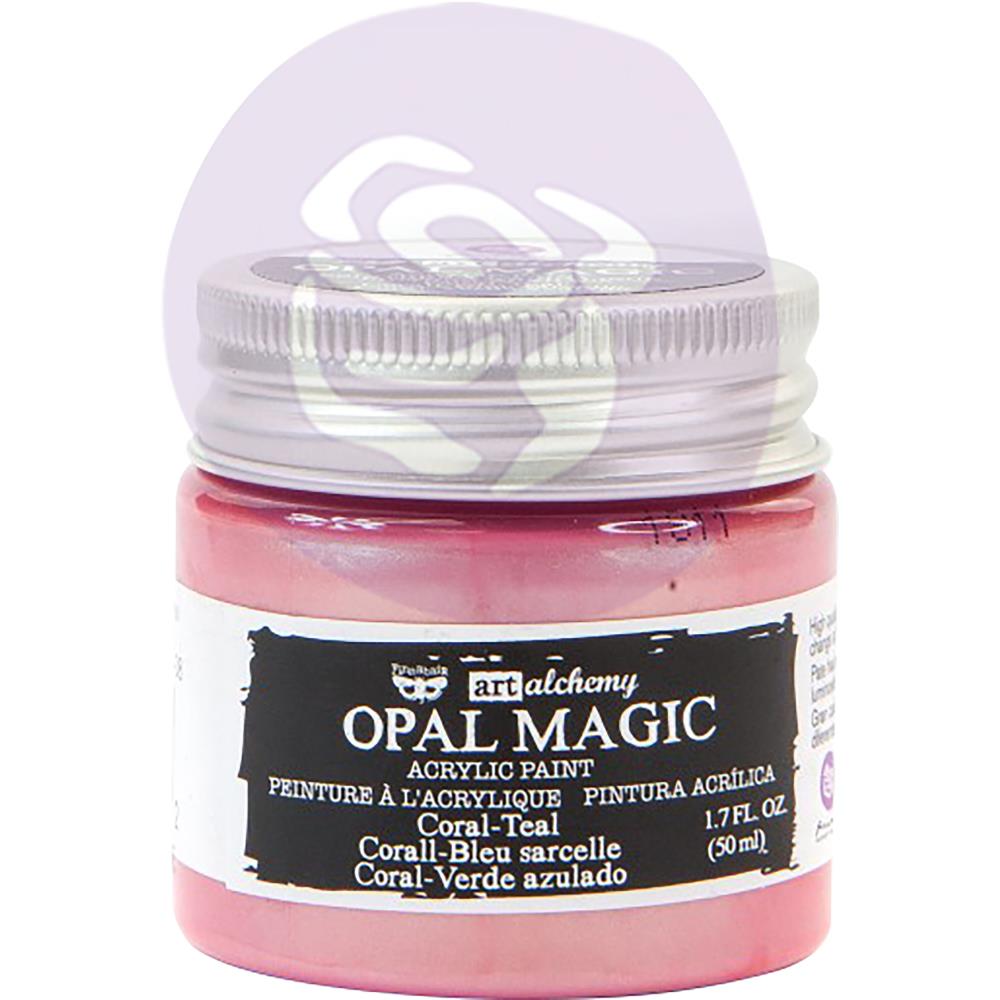 Finnabair Art Alchemy Opal Magic Acrylic Paint - Coral/Teal