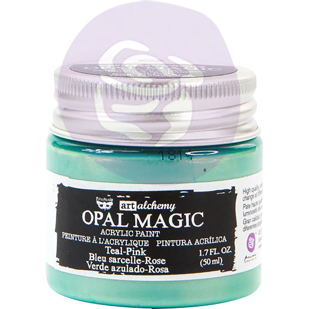 Finnabair Art Alchemy Opal Magic Acrylic Paint - Teal/Pink