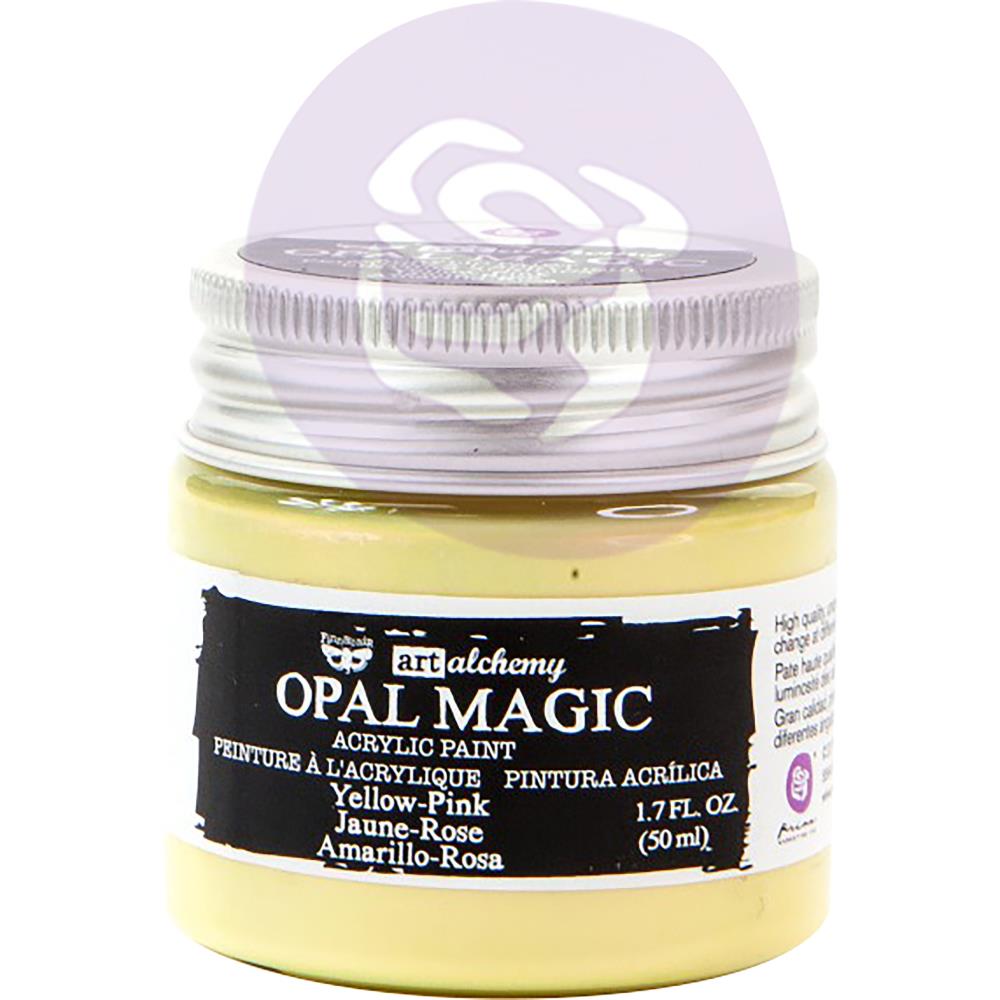 Finnabair Art Alchemy Opal Magic Acrylic Paint - Yellow/Pink