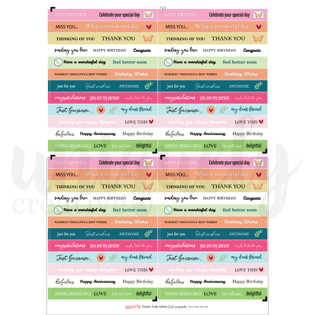 Uniquely Creative - Fresh Folk - Mini Cut-A-Part Sheet